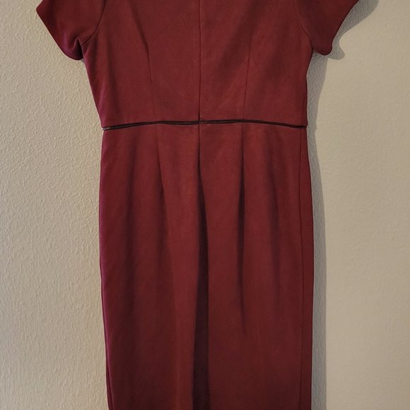 ENFOCUS STUDIOS WOMENS MAROON SHORT SLEEVE DRESS - Picture 2 of 7